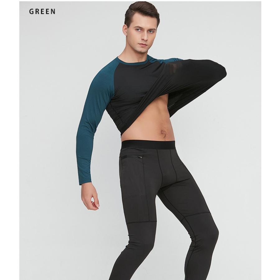 ランニングウェア バイカラー ラウンドデザイン メンズウエアー スポーツウェア クイックドライ 長袖シャツ tシャツ ジム ヨガ おしゃれ アウトドア レジャー |  | 16