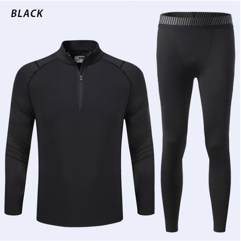 スポーツウェア上下セット レギンス タイツ 裏起毛 ロングパンツ ランニング 保温 暖かい メンズ クイックドライ ハイネック長袖シャツ tシャツ アウトドア スポ |  | 10