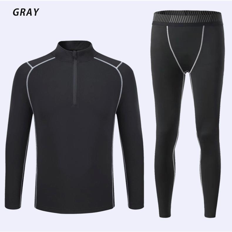 スポーツウェア上下セット レギンス タイツ 裏起毛 ロングパンツ ランニング 保温 暖かい メンズ クイックドライ ハイネック長袖シャツ tシャツ アウトドア スポ |  | 12