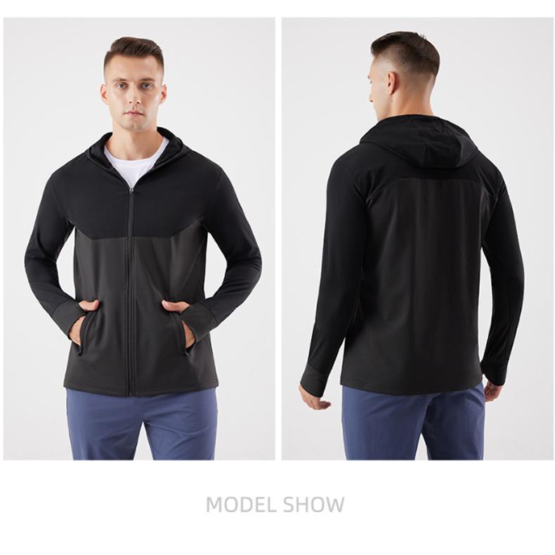 ランニングウェア 裏起毛 バイカラー  保温 防水 撥水生地　速乾　軽量　スポーツウェア メンズ　クイックドライ　長袖シャツ　tシャツ　軽量　通気性 |  | 15