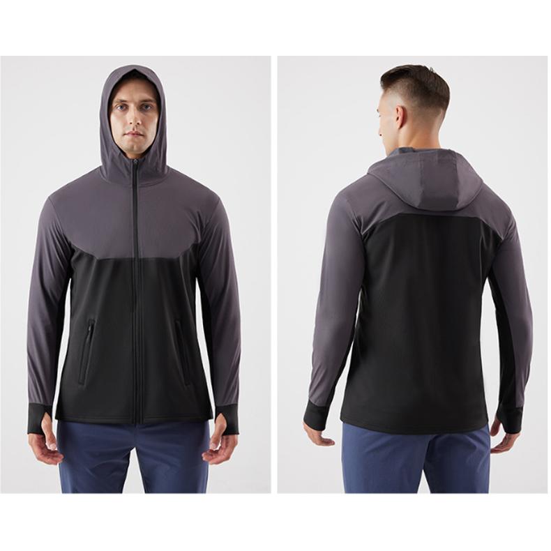 ランニングウェア 裏起毛 バイカラー  保温 防水 撥水生地　速乾　軽量　スポーツウェア メンズ　クイックドライ　長袖シャツ　tシャツ　軽量　通気性 |  | 17