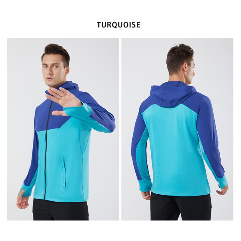 ランニングウェア 裏起毛 バイカラー  保温 防水 撥水生地　速乾　軽量　スポーツウェア メンズ　クイックドライ　長袖シャツ　tシャツ　軽量　通気性 |  | 20