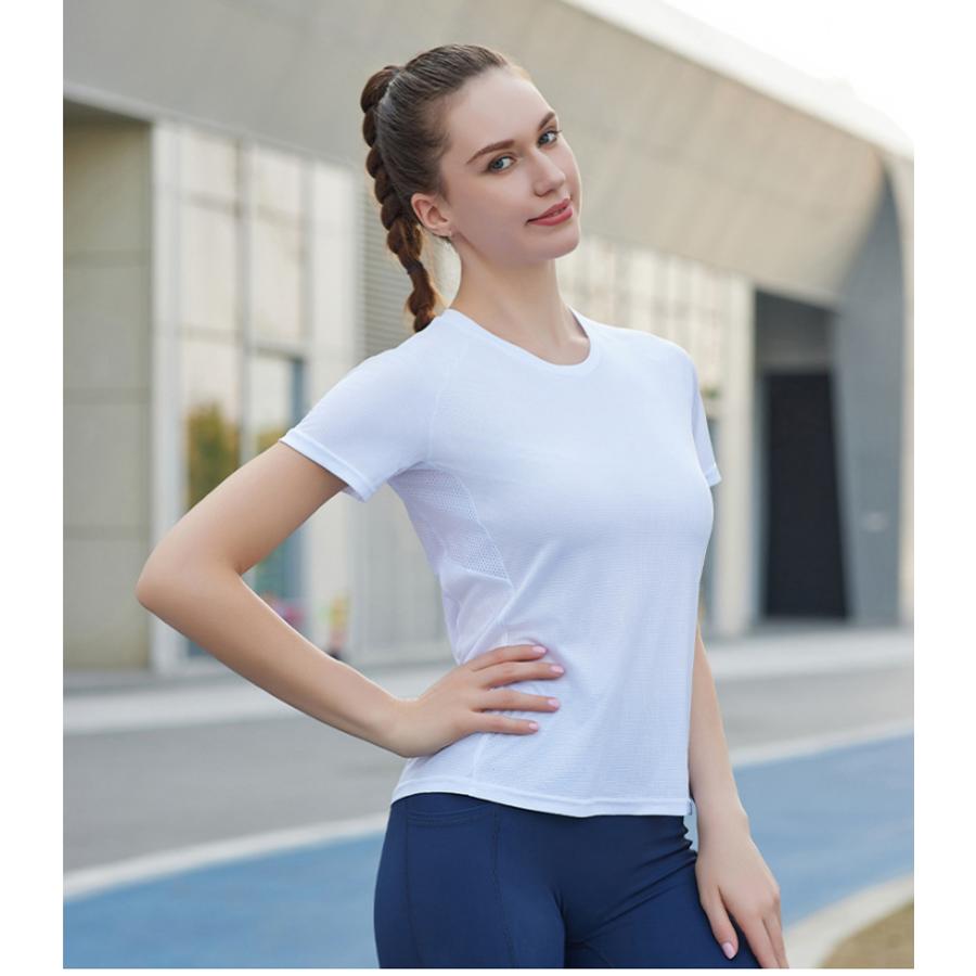 スポーツウェア 24201 クイックドライメッシュ Tシャツ ランニングウェア レディース おしゃれ  半袖　 高弾力　ヨガ　テニス　速乾性　吸水速乾シャツ |  | 14