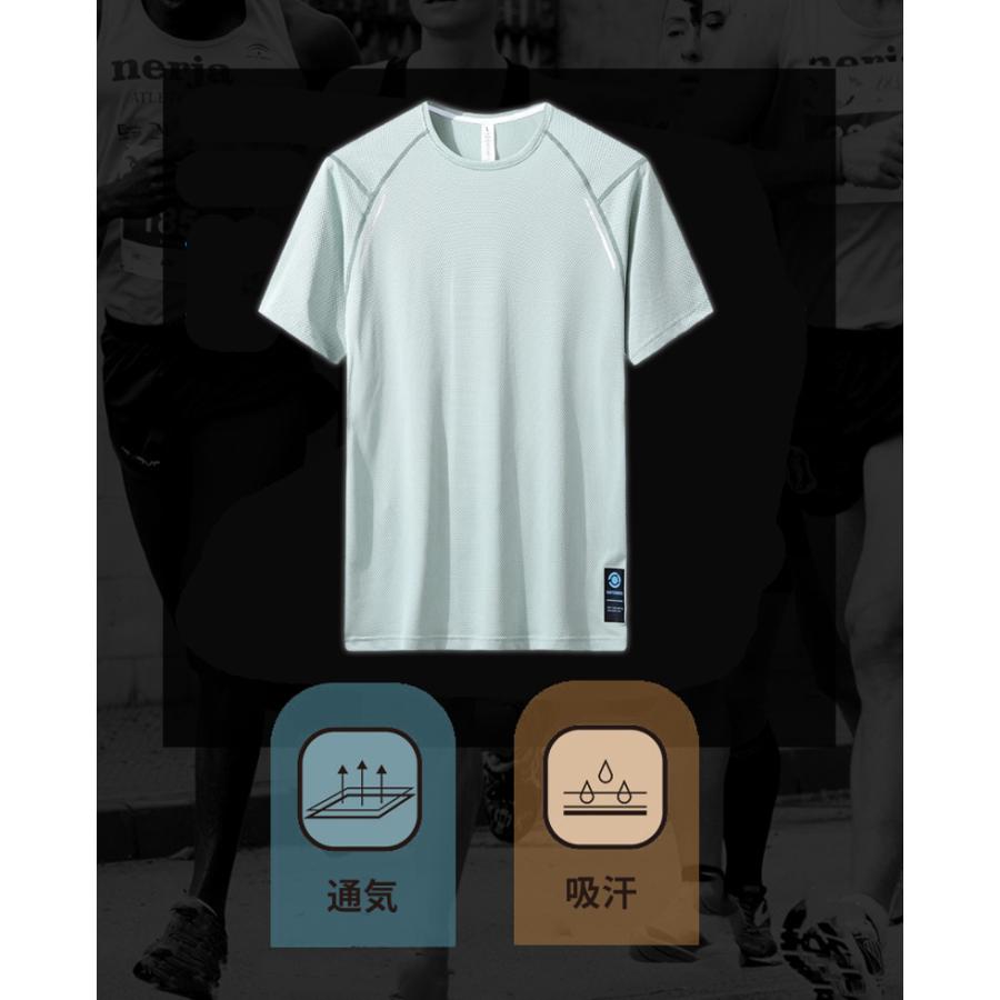 スポーツウェア クイックドライ Tシャツ XLK41 ランニングウェア メンズ おしゃれ  半袖　 高弾力　ヨガ　テニス　速乾性　吸水速乾シャツ　アウトドア　ジム　g |  | 05