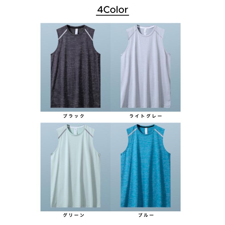 タンクトップ　速乾　通気性　薄生地　6115 ランシャツ　スポーツ　ノースリーブ　メンズ　ランニング　ヨガ　フィットネス　 半袖　速乾性　吸汗素材 |  | 01