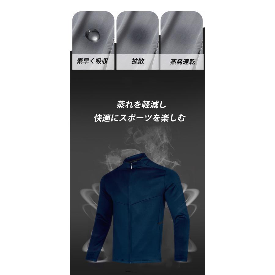 ランニングジャージ　スポーツウェア　メンズウエア　トレーニングウェア　ジム　クイックドライ　長袖シャツ　軽量　ランニングウェア 　高弾力 |  | 09