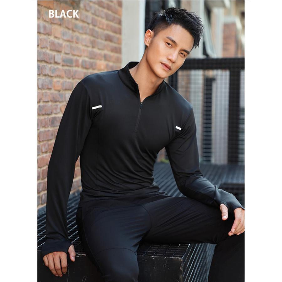 K07  ランニングウェア　速乾生地　61145保温　メンズ　クイックドライ　ハイネック長袖シャツ　tシャツ　 アウトドア スポーツ　ロングTシャツ |  | 11