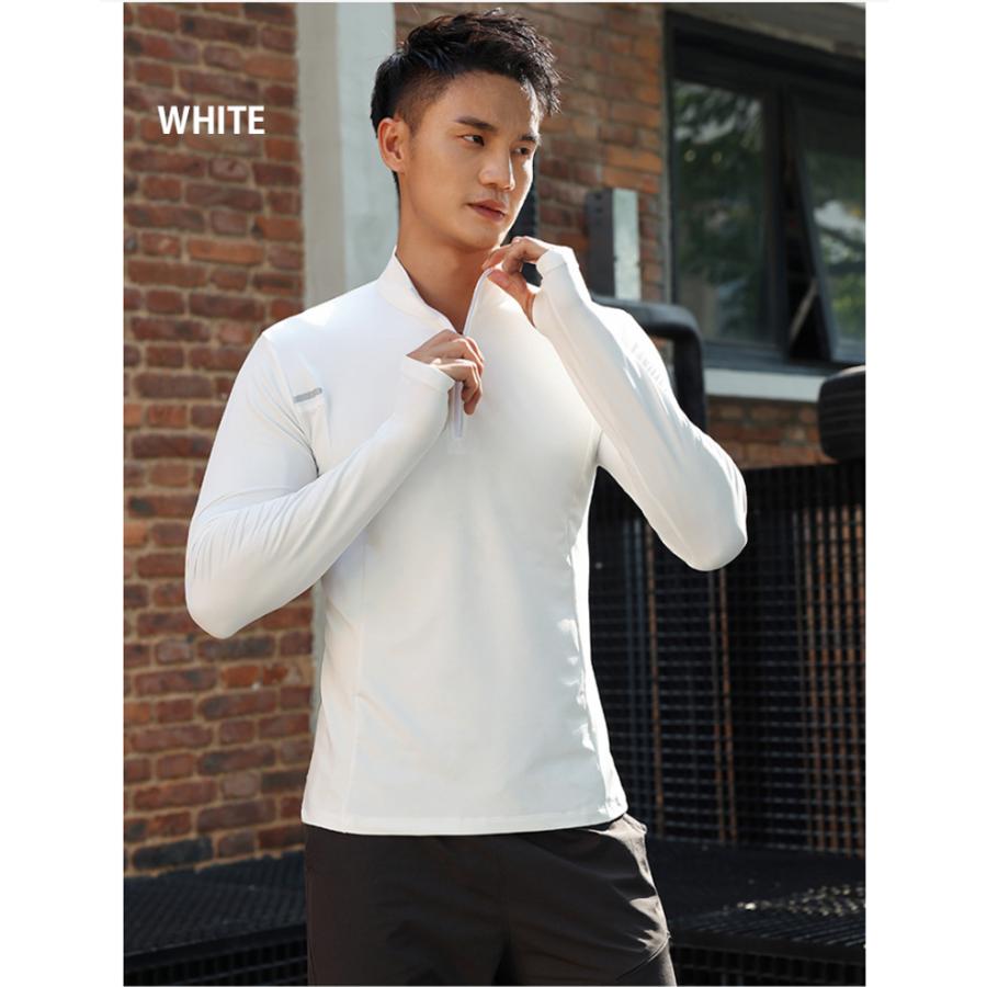 K07  ランニングウェア　速乾生地　61145保温　メンズ　クイックドライ　ハイネック長袖シャツ　tシャツ　 アウトドア スポーツ　ロングTシャツ |  | 13