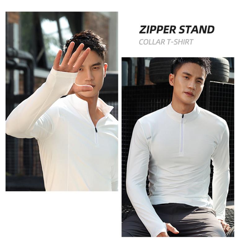 K07  ランニングウェア　速乾生地　61145保温　メンズ　クイックドライ　ハイネック長袖シャツ　tシャツ　 アウトドア スポーツ　ロングTシャツ |  | 14