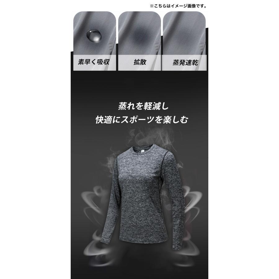 保温　防風　スポーツウェア 24305 クイックドライ Tシャツ ランニングウェア レディース おしゃれ  長袖　ロングシャツ　 高弾力　ヨガ　テニス　速乾性　吸水 |  | 10