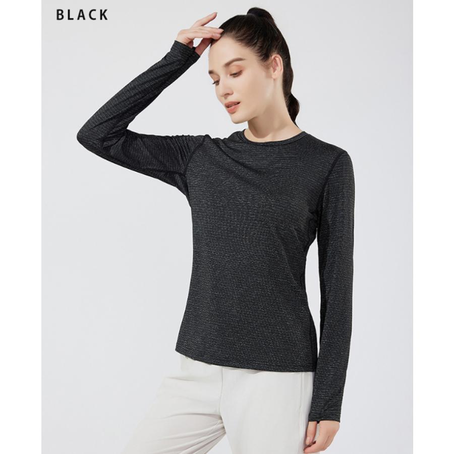 保温　防風　スポーツウェア 24305 クイックドライ Tシャツ ランニングウェア レディース おしゃれ  長袖　ロングシャツ　 高弾力　ヨガ　テニス　速乾性　吸水 |  | 14