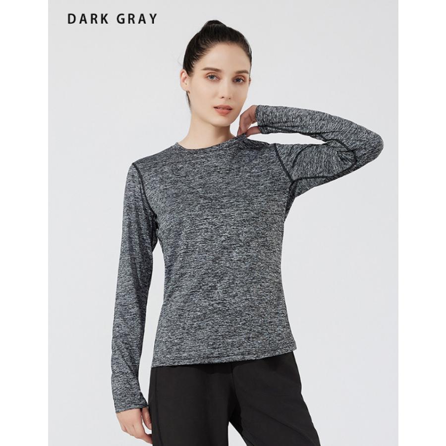 保温　防風　スポーツウェア 24305 クイックドライ Tシャツ ランニングウェア レディース おしゃれ  長袖　ロングシャツ　 高弾力　ヨガ　テニス　速乾性　吸水 |  | 15