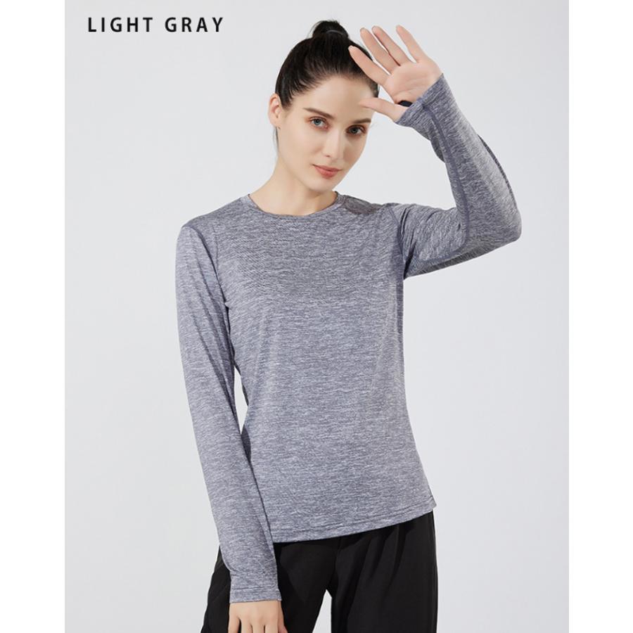 保温　防風　スポーツウェア 24305 クイックドライ Tシャツ ランニングウェア レディース おしゃれ  長袖　ロングシャツ　 高弾力　ヨガ　テニス　速乾性　吸水 |  | 16