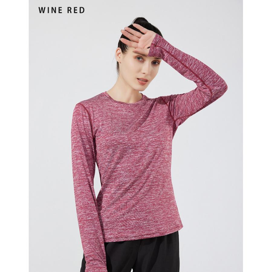 保温　防風　スポーツウェア 24305 クイックドライ Tシャツ ランニングウェア レディース おしゃれ  長袖　ロングシャツ　 高弾力　ヨガ　テニス　速乾性　吸水 |  | 17