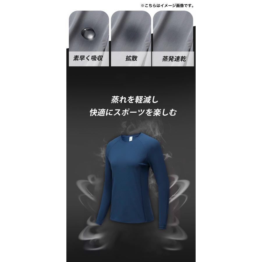 スポーツウェア クイックドライ 24303 ロングTシャツ サムホール付き　薄生地　ランニングウェア レディース おしゃれ  長袖　ロングシャツ　 高弾力　ヨガ　テ |  | 10