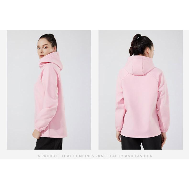 スポーツウェア フリースパーカー　フード付き　裏起毛　24606 クイックドライ ロングシャツ 防風　保温　ランニングウェア レディース おしゃれ  長袖　ロング |  | 13