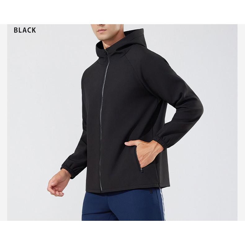 スポーツウェア フリースパーカー　フード付き　裏起毛　MS24606 クイックドライ ロングシャツ 防風　保温　ランニングウェア メンズ おしゃれ  長袖　ロングシ |  | 11