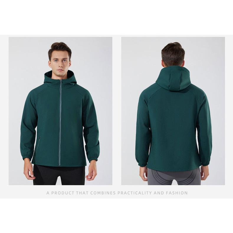 スポーツウェア フリースパーカー　フード付き　裏起毛　MS24606 クイックドライ ロングシャツ 防風　保温　ランニングウェア メンズ おしゃれ  長袖　ロングシ |  | 14