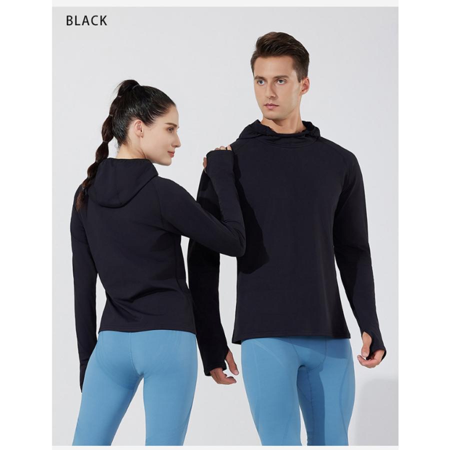 スポーツウェア 軽量 保温　裏起毛　フード付き　M24605 クイックドライ ロングシャツ 防風　温かい　ランニングウェア メンズ　おしゃれ  長袖　ロングシャツ　 |  | 11