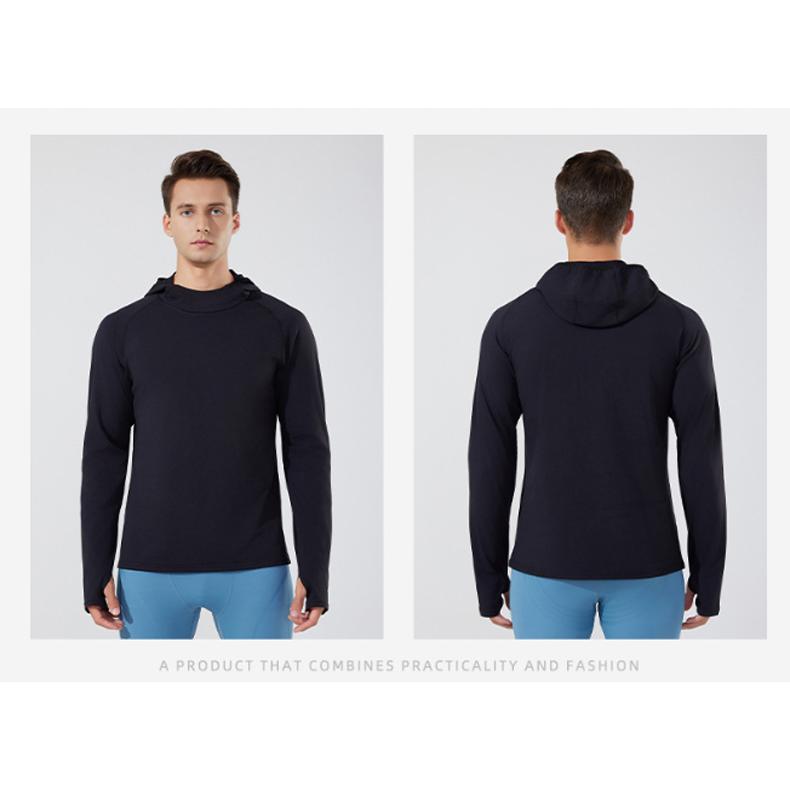 スポーツウェア 軽量 保温　裏起毛　フード付き　M24605 クイックドライ ロングシャツ 防風　温かい　ランニングウェア メンズ　おしゃれ  長袖　ロングシャツ　 |  | 12