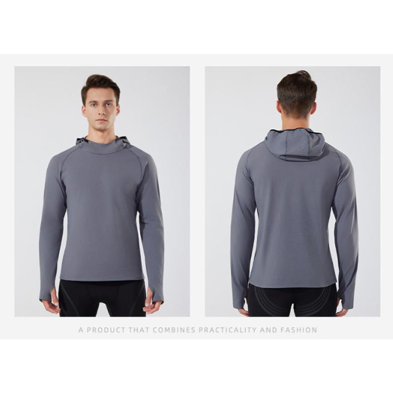 スポーツウェア 軽量 保温　裏起毛　フード付き　M24605 クイックドライ ロングシャツ 防風　温かい　ランニングウェア メンズ　おしゃれ  長袖　ロングシャツ　 |  | 14