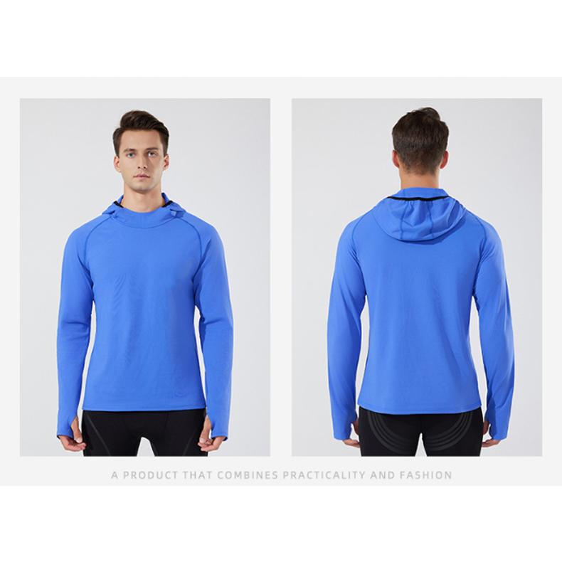 スポーツウェア 軽量 保温　裏起毛　フード付き　M24605 クイックドライ ロングシャツ 防風　温かい　ランニングウェア メンズ　おしゃれ  長袖　ロングシャツ　 |  | 16