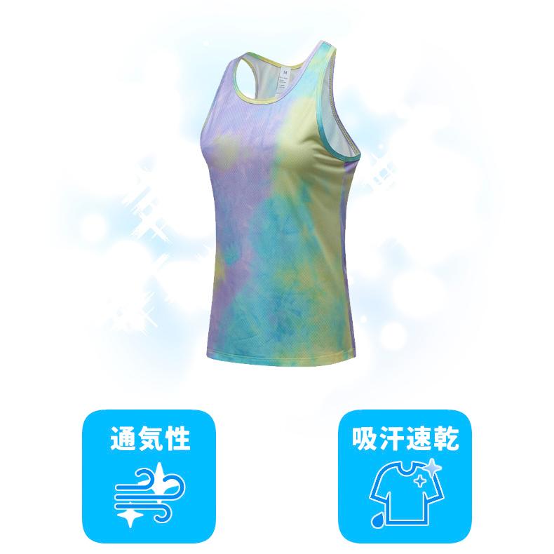 タンクトップ　 レディース　カラフルデザイン　ランニングスポーツ　高弾力　ヨガ　速乾性　 レディース 半袖 |  | 07