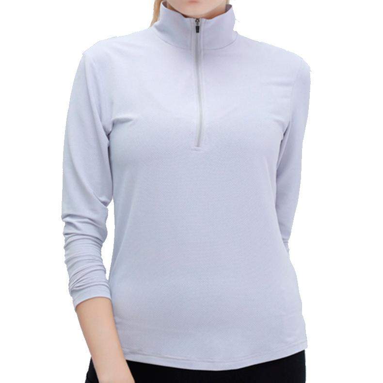 ジップ付きスポーツウェア　日よけ　夏生地　レディース　ランニングウェア　トップス　ロングスリーブ　ジョギング　スポーツウエア　速乾性 |  | 16