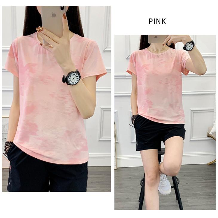 ひんやり　接触冷感　スポーツウェア　8012 クイックドライ Tシャツ ランニングウェア レディース おしゃれ t シャツ 半袖　 高弾力　ヨガ　テニス　速乾性　吸 |  | 17