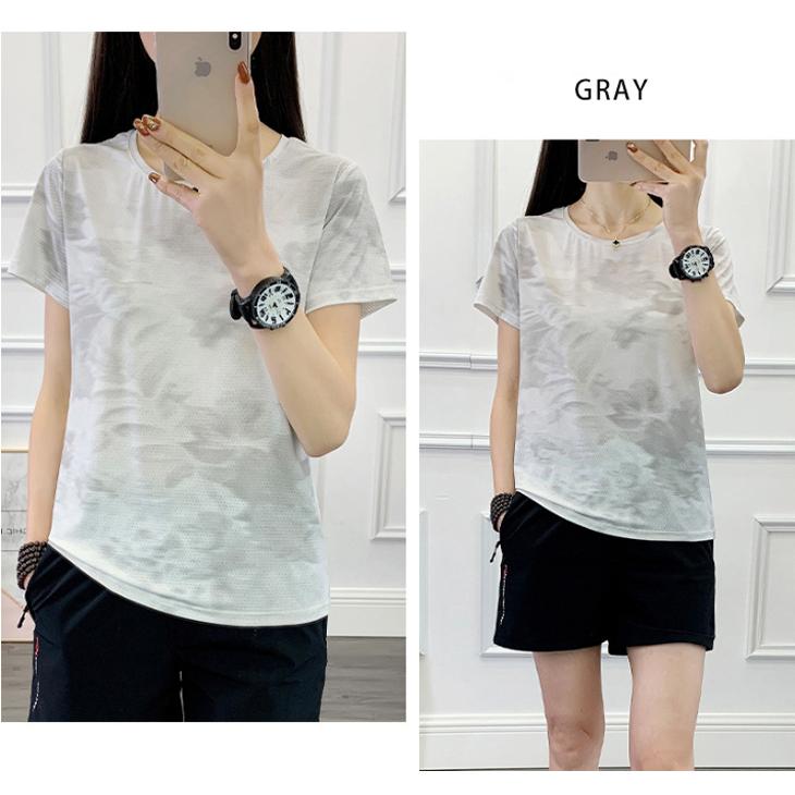 ひんやり　接触冷感　スポーツウェア　8012 クイックドライ Tシャツ ランニングウェア レディース おしゃれ t シャツ 半袖　 高弾力　ヨガ　テニス　速乾性　吸 |  | 19