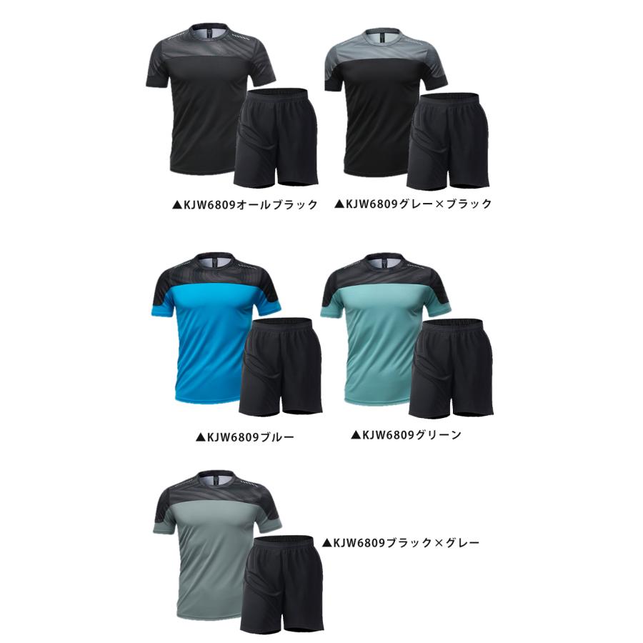 ランニングウェア メンズ 上下 夏　半袖Tシャツ　短パン　ハーフパンツセット　 スポーツウェア メンズ 　GYM　ジム　 半袖　夏用　軽量 |  | 02