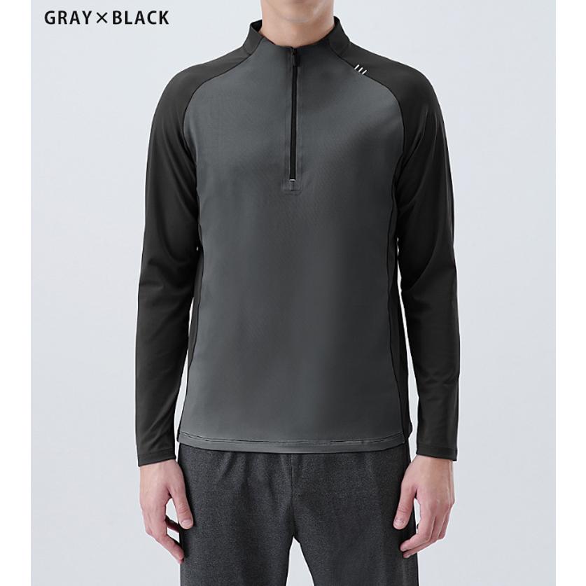 ランニングウェア メンズ 速乾生地 24705 クイックドライ ハイネック長袖シャツ 吸汗速乾 ロングTシャツ スポーツ トレーニング アウトドア ジム ウォーキング |  | 16