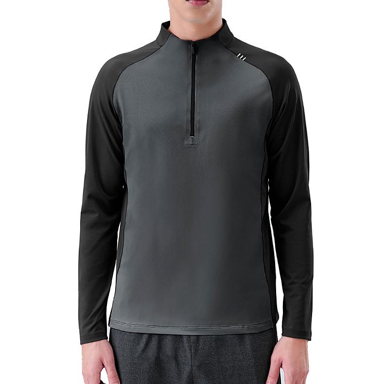 ランニングウェア メンズ 速乾生地 24705 クイックドライ ハイネック長袖シャツ 吸汗速乾 ロングTシャツ スポーツ トレーニング アウトドア ジム ウォーキング |  | 18