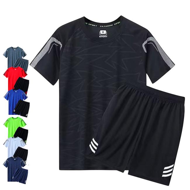 ランニングウェア メンズ 2206　上下 夏　半袖Tシャツ　短パン　ハーフパンツセット　 スポーツウェア メンズ 　GYM　ジム　 半袖　夏用　軽量 |  | 17