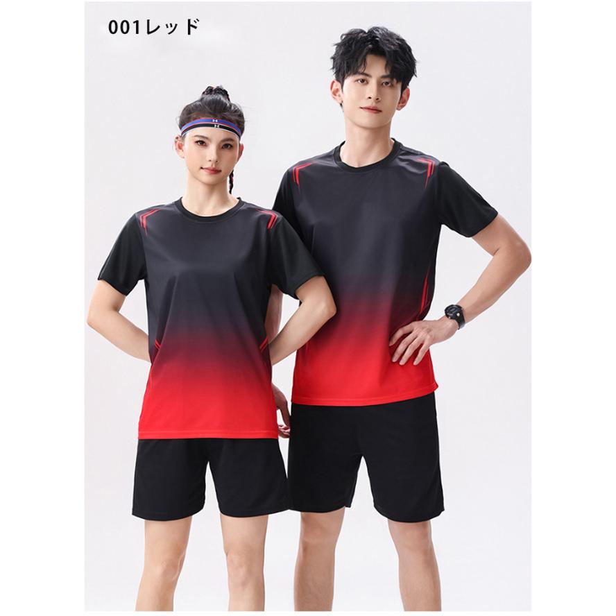 ランニングウェア メンズ レディース 001　上下 夏　半袖Tシャツ　短パン　ハーフパンツセット　 スポーツウェア メンズ 　GYM　ジム　 半袖　夏用　軽量 |  | 16