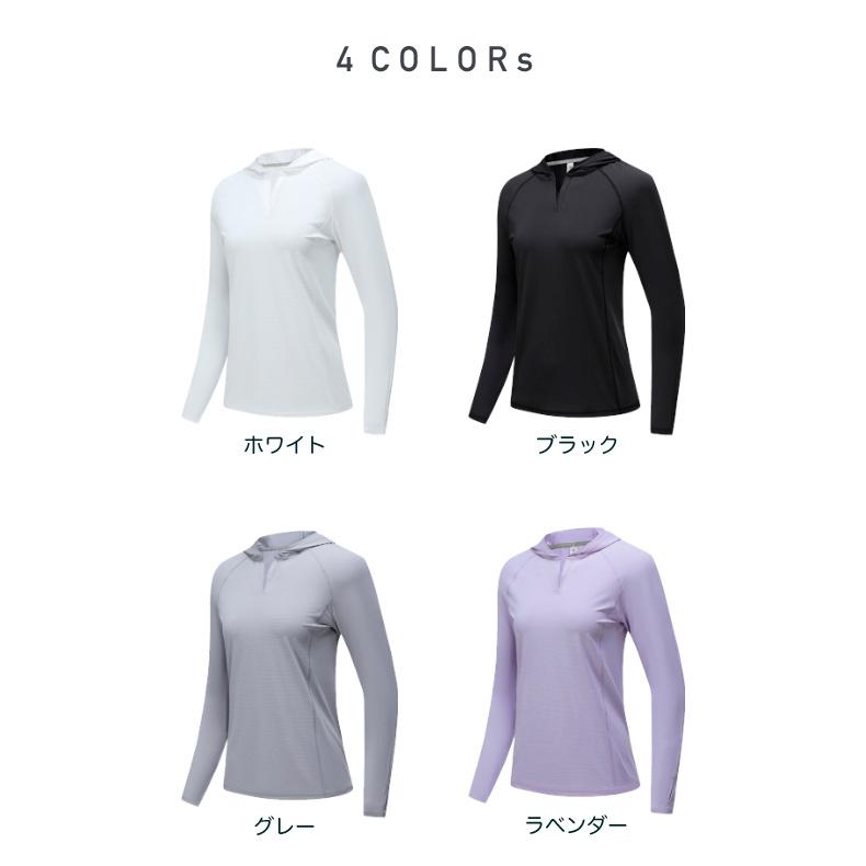 スポーツウェア　クイックドライ　シンプルパーカー　無地　フード付きTシャツ　レディース 長袖　 高弾力　ヨガ　ランニング　速乾性　吸水速乾シャツ |  | 01