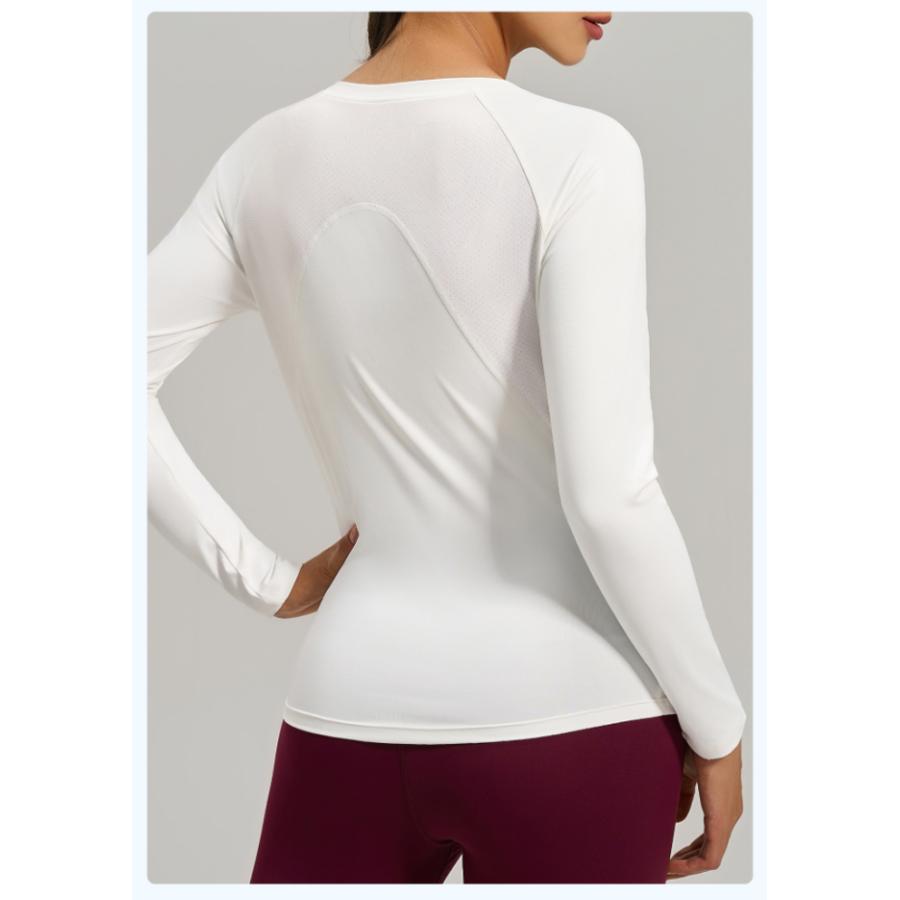 スポーツウェア　クイックドライ　シンプル　無地　Vネック　Ｔシャツ　レディース 長袖　 高弾力　ヨガ　ランニング　速乾性　吸水速乾シャツ |  | 15