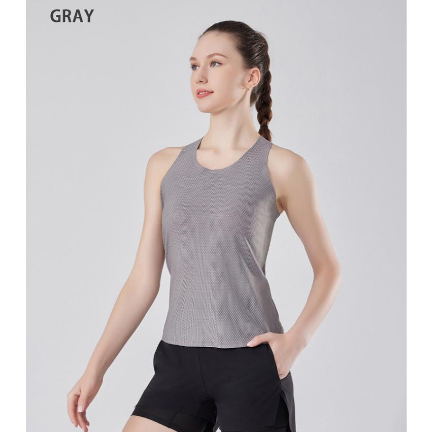 I字型タンクトップ レディース メッシュシンプルデザイン ランニングスポーツ　高弾力　ヨガ　速乾性　 レディース 半袖 |  | 12