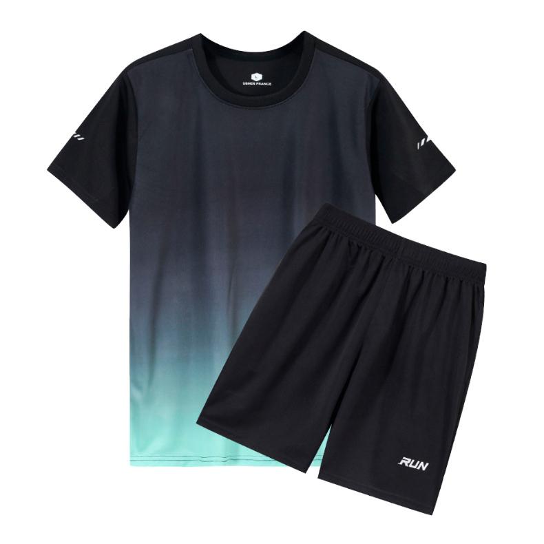 ランニングウェア メンズ 上下 夏　半袖Tシャツ　短パン　ハーフパンツセット　 スポーツウェア メンズ 　GYM　ジム　 半袖　夏用　軽量 |  | 16