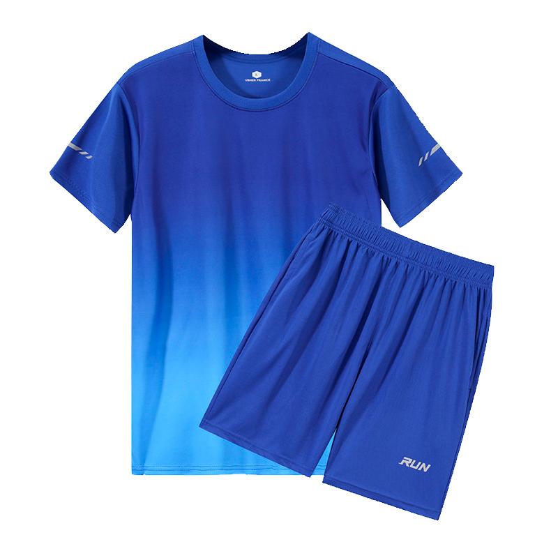 ランニングウェア メンズ 上下 夏　半袖Tシャツ　短パン　ハーフパンツセット　 スポーツウェア メンズ 　GYM　ジム　 半袖　夏用　軽量 |  | 19