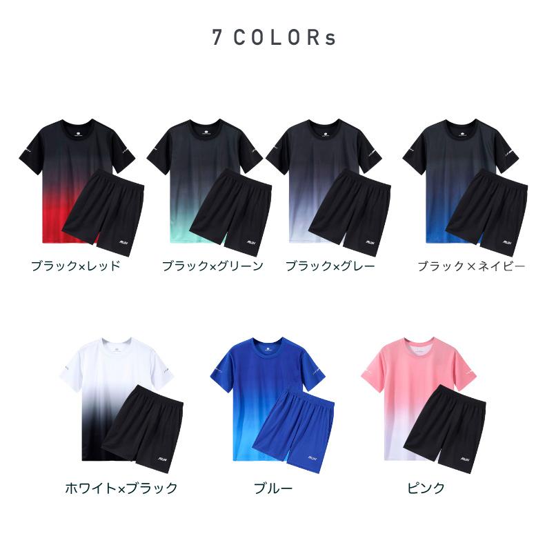 ランニングウェア メンズ 上下 夏　半袖Tシャツ　短パン　ハーフパンツセット　 スポーツウェア メンズ 　GYM　ジム　 半袖　夏用　軽量 |  | 01