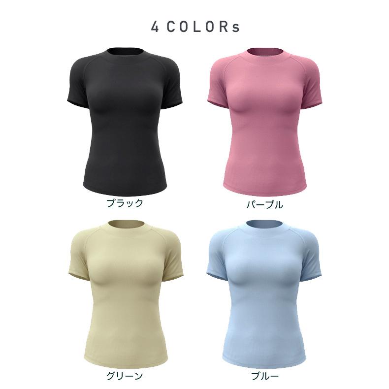 スポーツウェア クイックドライ ラウンドネック半袖シャツ Tシャツ ランニングウェア レディース おしゃれ   高弾力　ヨガ　テニス　速乾性　吸水速乾シャツ |  | 01