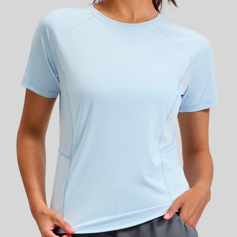 スポーツウェア クイックドライUネック半袖シャツ Tシャツ ランニングウェア レディース おしゃれ   高弾力　ヨガ　テニス　速乾性　吸水速乾シャツ |  | 17