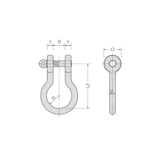 軽量シャックル RBE 10tf 024RBA010E コンドーテック_1