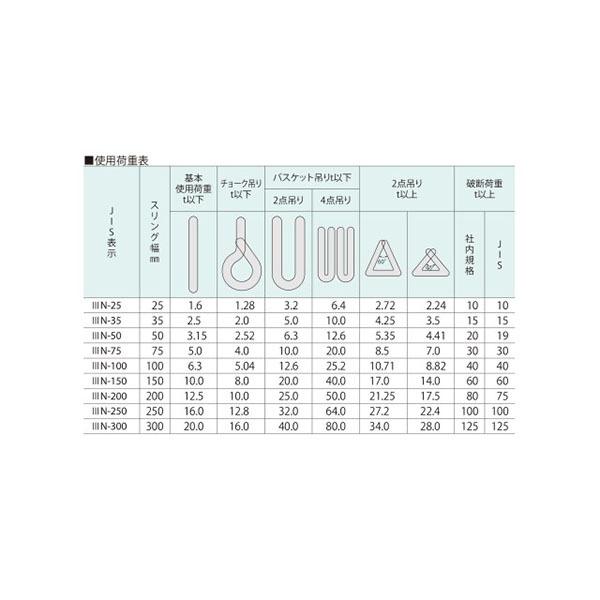 ベルトスリング 50mm エンドレス型（パワースリング KP-2型） 4m