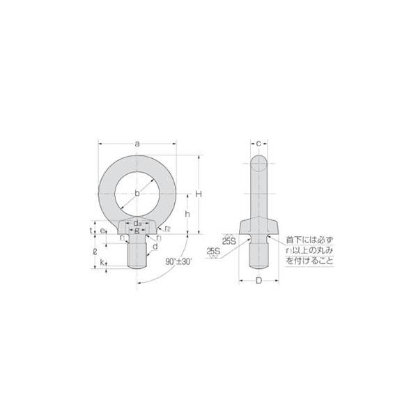 アイボルト(Mねじ) 生地 M48 10701AM48 コンドーテック : 資材 アイボルト(Mねじ) 生地 M48 10701AM48 コンドーテック : 資材