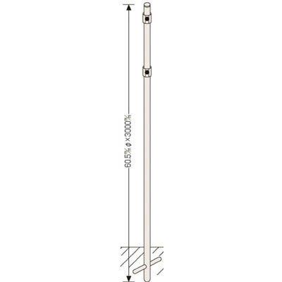 標識用ポール 埋め込みタイプ 60.5Φ×3000mm 金具別売 136032 日本緑十字