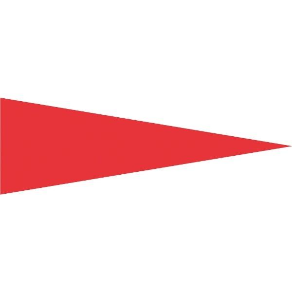 マーキング用ステッカー 赤 5×15mm三角 100枚組 PET 208703　日本緑十字｜rune