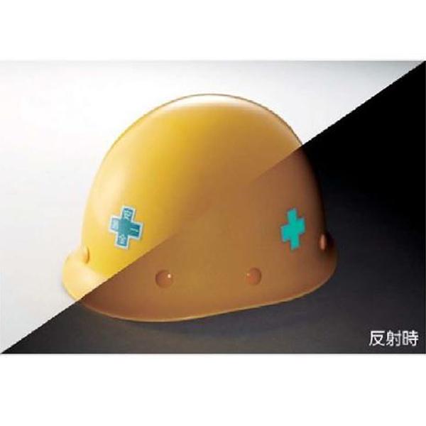 ヘルメット用ステッカー 無地 34mm角十字 5枚1組 緑十字 HL-131 233131