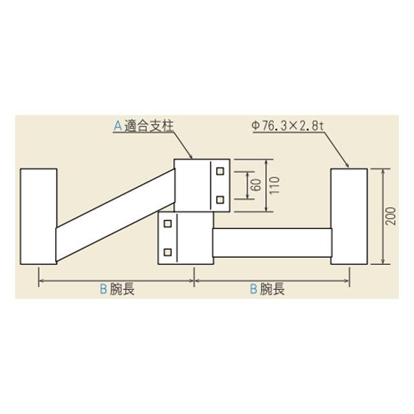 カーブミラー用 二面鏡取付金具 φ101.6ポール用 全サイズ共通 カーブミラー用 二面鏡取付金具 φ101.6ポール用 全サイズ共通
